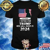 Don't Blame Me I Voted For Trump And Will Again In 2021 DOnald Trump Patriot US Flag T-Shirt