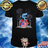 Drum 4th July Dinosaur Firework Shirt