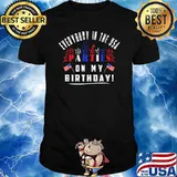 Everybody in the usa partees on my Birthday firework american flag 4th of july T-Shirt