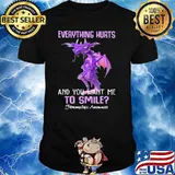 Everything Hurts And You Want Me To Smile Fibromyalgia Awareness Dragon shirt