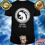 Father of Cats Funny Dad T-Shirt