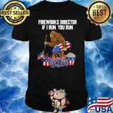 Fireworks director I run you run bigfoot shirt
