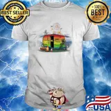 Fireworks Rainbow Camping Shirt