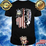 Funny Busch Banks And Brews Beer American Flag 4th Of July T-Shirt