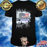 God Trump Guns Freedom American Flag Shirt