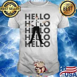 Hello saying man shirt