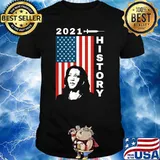 History 2021 Kamala Harris American Flag, Vaccinated T-Shirt