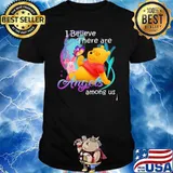 I believe there are angels among us piglet and bear pool shirt