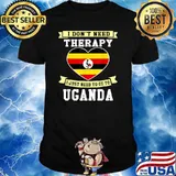 I Don't Need Therapy I Just Need To Go To Uganda Heart Flag T-Shirt