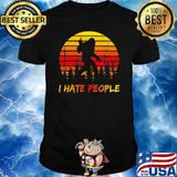 I Hate People Big Foot Vintage Shirt