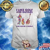 I Like Golf And Guitars And Maybe 3 People Watercolor Shirt