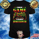 I Paused My Game To Celebrate Juneteenth Gamer Stars T-Shirt