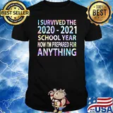 I survived the 2020-2021 school year now im prepared for anything watercolor T-Shirt