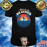 I Visit All My Beaches Funny Surfing Vintage T-Shirt
