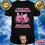 I Wear Pink For My Daughter In Law Breast Cancer Awareness Horse Shirt