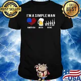 Im a simple man heart america beer guns shirt