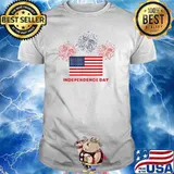 Independence day firework american flag shirt