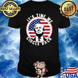 It's Time We Circle Back Trump American Flag T-Shirt
