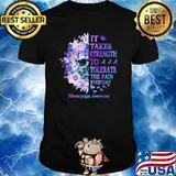It Takes Strength To Tolerate The Pain Everyday Fibromyalgia Awareness Skull Shirt