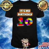Its My Birthday 10 10th Toy Building Block Bricks Party T-Shirt