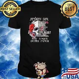 January girl hated by many loved by plenty fire in her control five finger death punch skull flower shirt