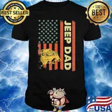 Je.ep Dad American Flag Father's Day 4th of July T-Shirt