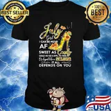 July girl i can be mean af sweet as candy soldier it all depends on you sunflower shirt