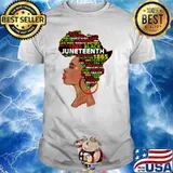 Juneteenth Heart Black History Afro American Women T-Shirt