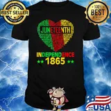 Juneteenth Independence 1865 Heart Black History Afro American Shirt