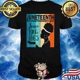 Juneteenth My Independence Day Hune 19th 1865 Retro Afro Women Melanin T-Shirt