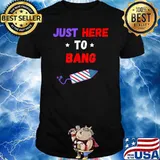 Just Here To Bang 4th of July T-Shirt