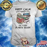 Keep Calm And Oh Look A New Book Owl Shirt