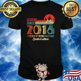 Legend Since July 2016 5 Years Of being awesome limited edition vintage sunset T-Shirt