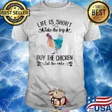 Life Is Short Take The Trip Buy The Chicken Eat The Cake Cow Watercolor Shirt