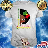 Little Miss Juneteenth Girl Toddler Black T-Shirt