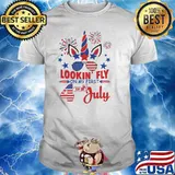 Looking Fly On My First 4th Of July Unicorn Shirt