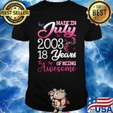 Made in July 2003 18 years of being awesome butterflies shirt