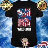 MERICA DABBING UNCLE SAM 4th of july independence T-Shirt