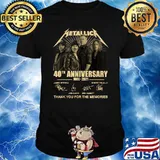 Metallicas 40th Anniversary 1981 2021 Thank you for the memories signature T-Shirt