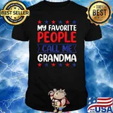 My Favorite People Call Me Grandma 4th Of July stars T-Shirt