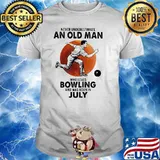 Never Underestimate An Old Man Who Loves Bowling And Was Born In July Blood Moon Shirt