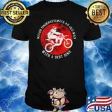 Never Underestimate An Old Man With A Dirt Bike Blood moon Shirt