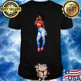 Patriotic Fly Girl American Flag Urban Wear T-Shirt