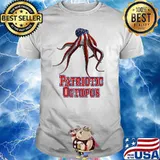 Patriotic Octopus American Flag T-Shirt