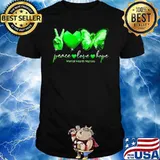 Peace Love Hope Mental Health Matters Butterfly Shirt