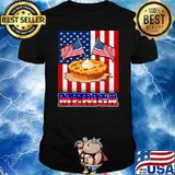 Pie Merica 4th of July Funny American Flag T-Shirt