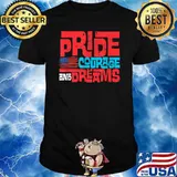 Pride Courage And Dreams 4th of July Flag T-Shirt