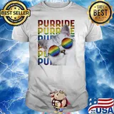 Purride Gay Pride LGBT Rainbow Cat Lover T-Shirt