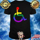 Rainbow wheelchair symbol T-Shirt