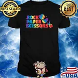 Rock Paper Scissors Lesbian Pride Rainbow LGBT Shirt